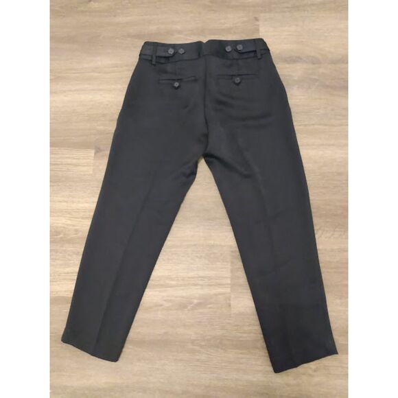 Express 2R High Waisted Pleated Tapered Pant Black - Picture 2 of 8